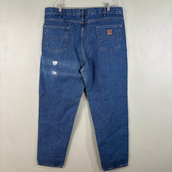 Carhartt B17 Men's 42x34 Relaxed Fit Tapered Leg Work Carpenter Denim Jeans*READ - Picture 10 of 11